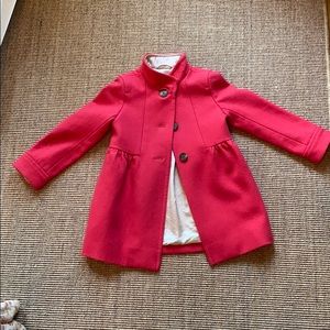 Crewcuts raspberry red wool coat!